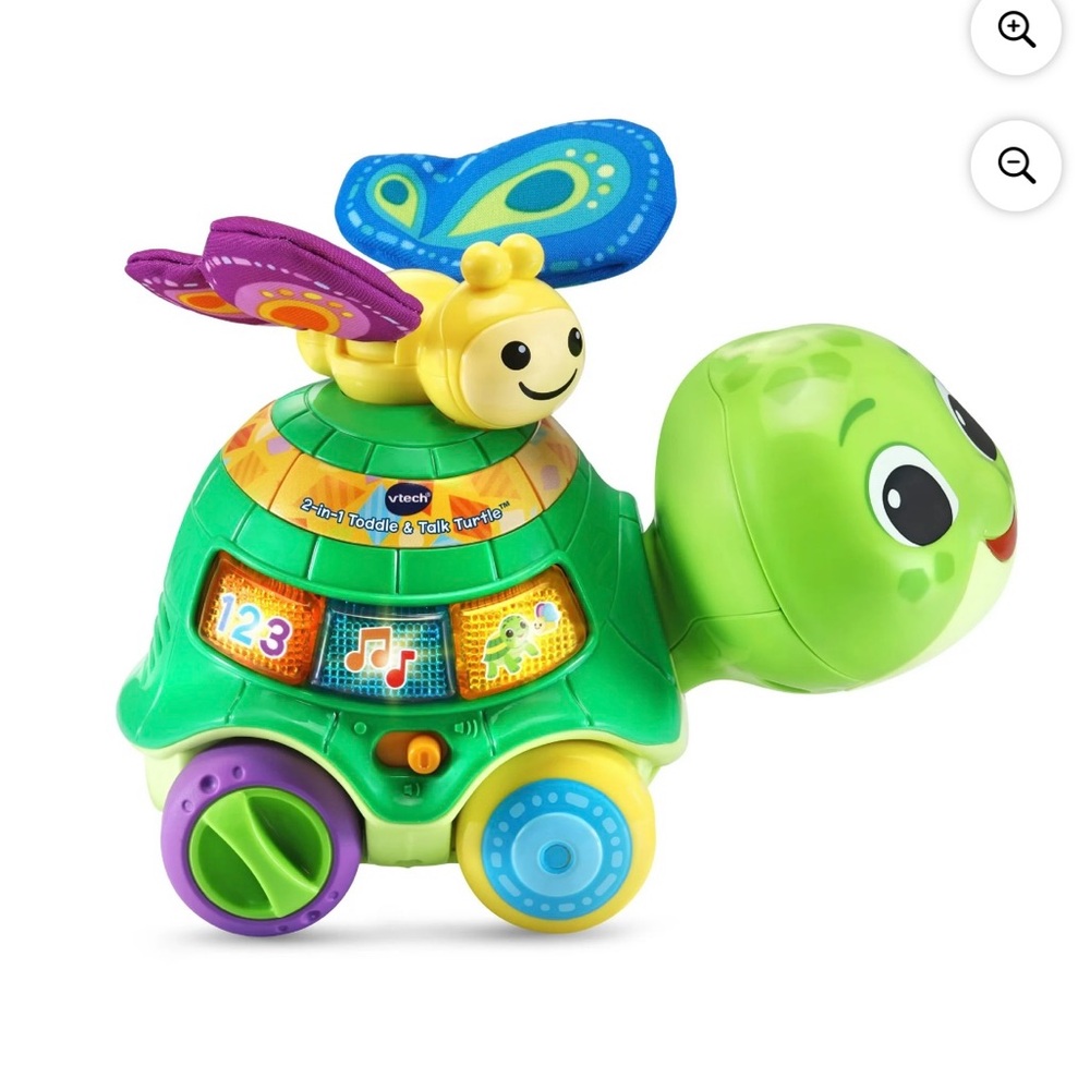VTech 2-in-1 Toddle & Talk Turtle Push & Pull To